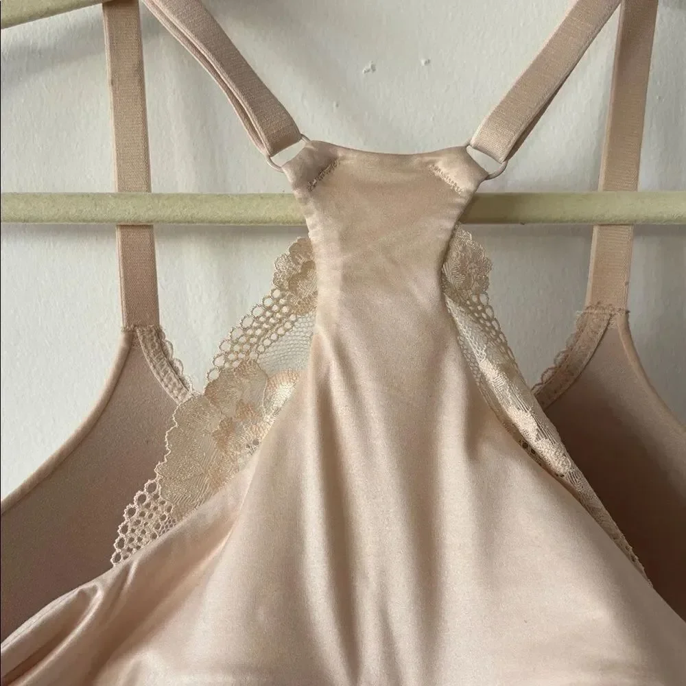 Victoria’s Secret “Body by Victoria” Perfect Shape Front Clasp Tan Bra Size 38D